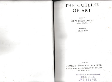 Book, George Newnes, The outline of art, 1950