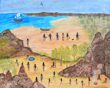 Painting, Marlene Gilson, Waa Waa - Crow Feathers, 2021