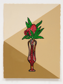 Painting, Tony Albert, Interior Composition (with Appropriated Aboriginal Design Vase) VII, 2022