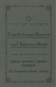 Document - Annual Report, Annual Report and Balance Sheet 1915, 1915