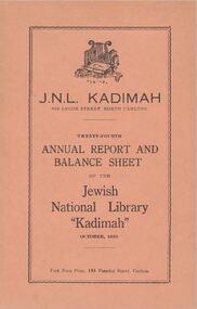 Document - Annual Report, Annual Report and Balance Sheet 1935