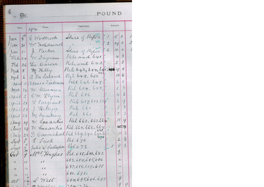 Book - Ledger, Pound Cash Book, 10 August 1910