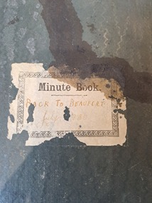 Cover of Minute Book Back to Beaufort 1936