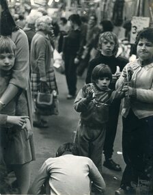 Photograph - KNH 5/2/011 Undated photo of disabled children and carers at market