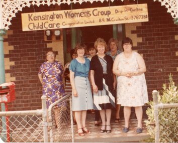Photograph - KNH 5/6/001 Group of women on verandah of 89 McCracken Street, Kensington