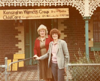 Photograph - KNH 5/6/002 Two women in front of 89 McCracken Street, Kensington