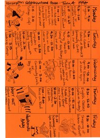 Programme - Kensington Neighbourhood House Activity Program Term 4 1994