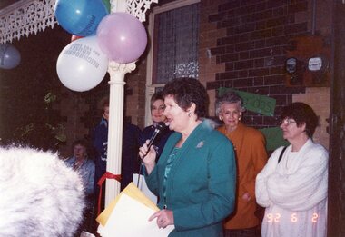 Photograph - KNH Item 5_4_010, Opening of KNH Upstairs Extension 1992 - Joan Kirner speaking