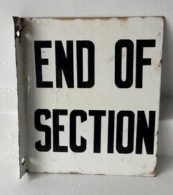 Sign - "End of Fare section"