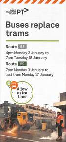 Pamphlet - Buses Replace Trams - Route 58 and Route 59 - Jan 2022