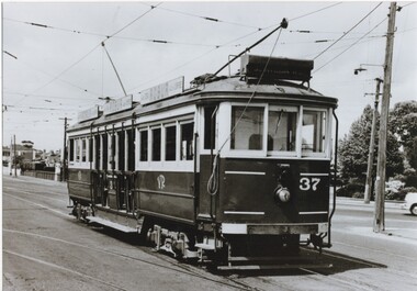 Photograph - Black and White - VR Tram 37 - Elwood Depot
