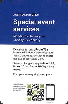 Australian Open, special event services