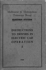 Book - "Electric System /Instructions to Drivers in Electric Car Operation"