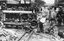 Photograph - Black and White - demolishing cable tram track Swanston St 1925-1926
