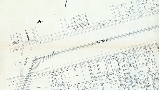 Part of MMBW Plan 1217 Collingwood showing the cable layout.