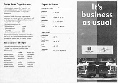 Pamphlet - It's business as usual - page 1