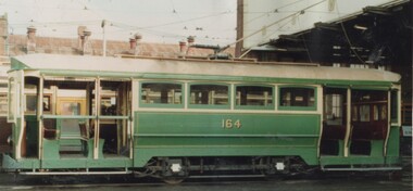 Colour photograph - MMTB Tram 164 at Malvern Depot