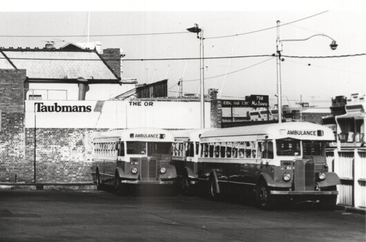 MMTB AEC Mark III buses converted to Ambulances stored at Clifton Hill