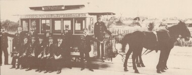 Sepia-toned - Hawthorn horse tram