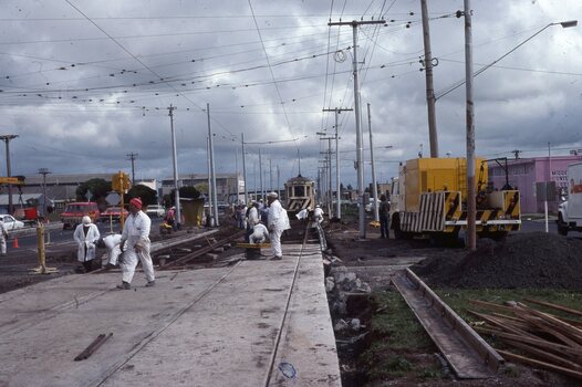 MMTB Track gang commissioning and placing rails at new terminus 