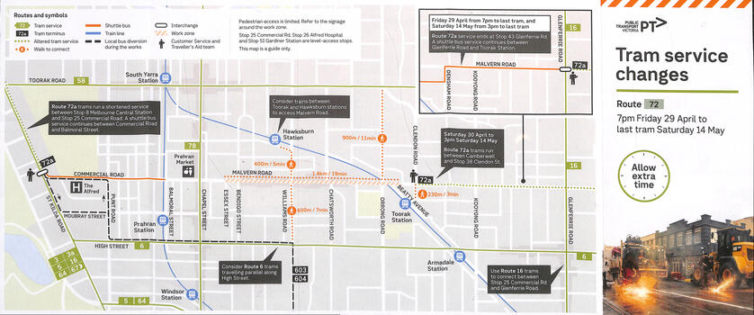 Tram Service Changes - route 72 - page 1
