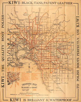 Map - Melbourne's tramway routes and timetables - MMTB