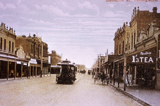Colour slide - reproduction - Johnston St Collingwood 