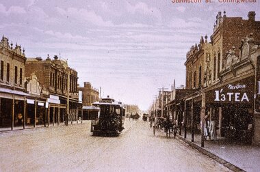 Colour slide - reproduction - Johnston St Collingwood 