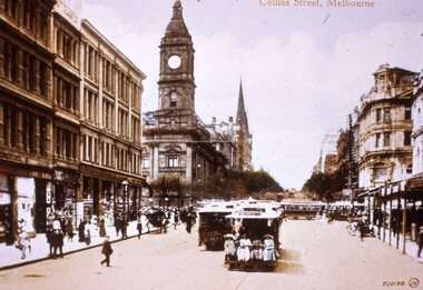 Colour - reproduction - Collins St Melbourne with Town Hall