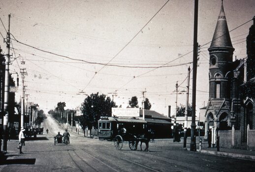 Black and white reproduction photograph - HTT 19 Camberwell Jtn