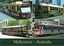Four panel Melbourne tram photographs