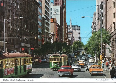 Collins St Elizabeth St - John Hinde Studios  - W2 class trams