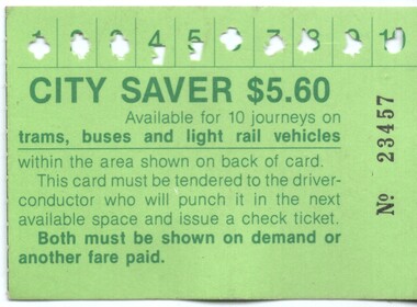 Ticket - City Saver $5.60