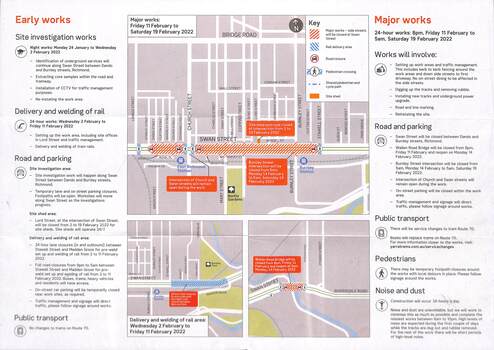Tram network upgrade, early works, major works