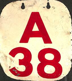 Run Number Plate A38