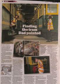 Newspaper - Finding the tram Dad painted