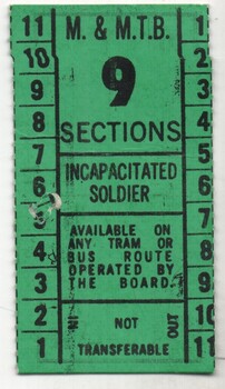 Ticket - Incapacitated solider - 9 sections - MMTB