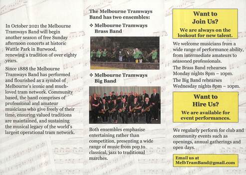 Melbourne Tramways Band - Free Concerts - page 2