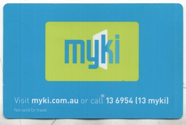 Myki Promotional card - what is Myki