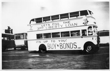 Black and White - Buy Bonds Melbourne Double Decker Bus - North Fitzroy or Central Depot.