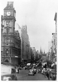 Photograph - Bourke St looking east early 1950's