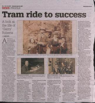 Newspaper - Book review "Tram ride to success"