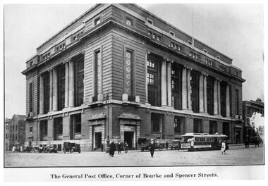 Black and White - Mail Exchange Spencer and Bourke Streets c1920