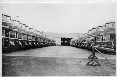 MMTB Photo of line up of MMTB Double Decker buses.