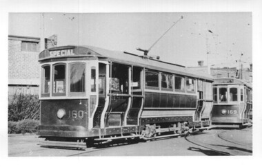 Photograph - Black and White - S class 160 and 169 at Coburg Depot
