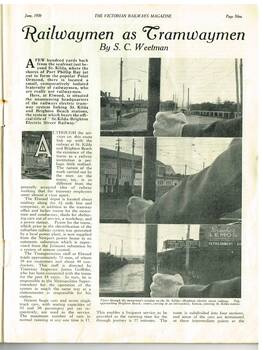 Article - "Railwaymen as Tramwaymen"