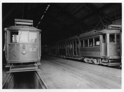 Photograph - Black and White - VR 42 and 33 at Elwood depot