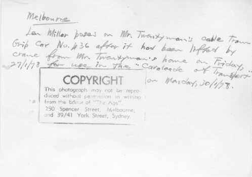 Notes on the above image written on rear of photo.