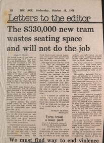 "The  $330,000 new tram wastes seating space..."