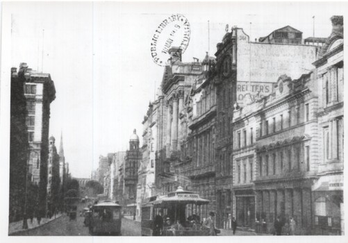 Photograph - Collins St looking east from near Queen St.